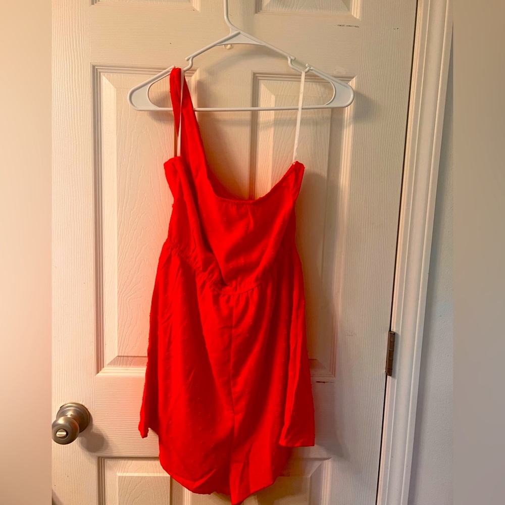 Hot Pink Cold Shoulder One Piece Romper